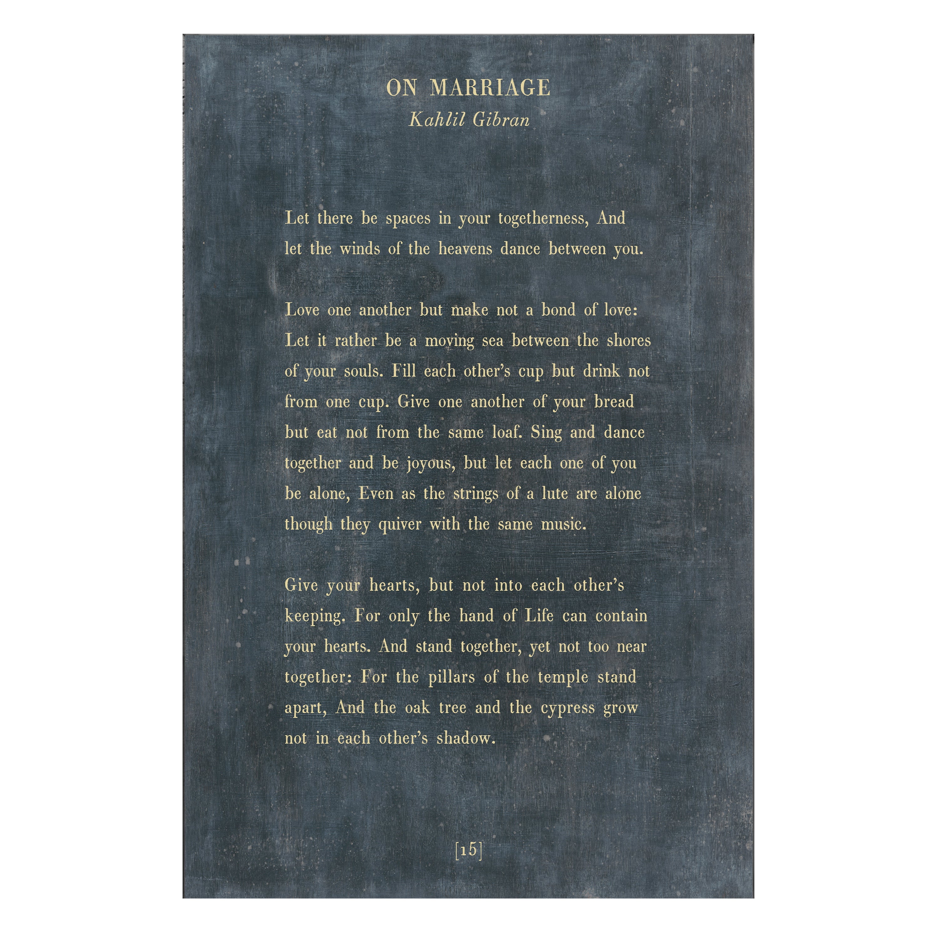 On Marriage - Poetry Collection - Art Print
