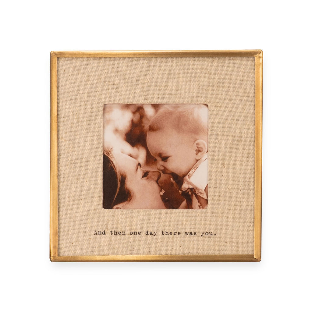 And Then One Day Brass Linen Frame