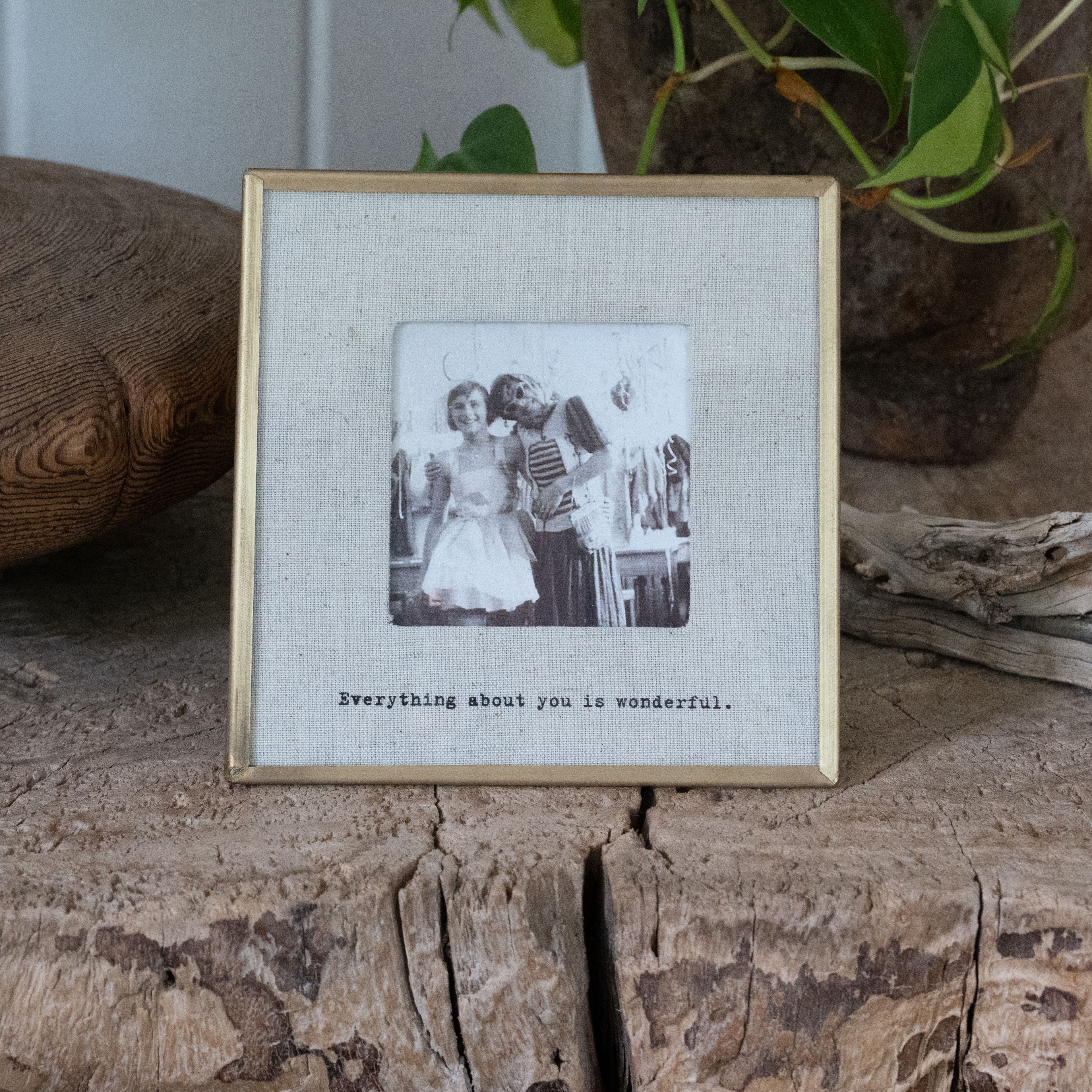 Everything About You Brass Linen Frame
