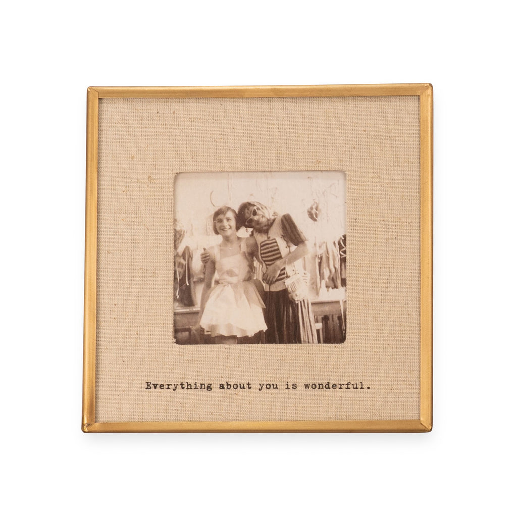Everything About You Brass Linen Frame