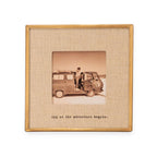 And So The Adventure Brass Linen Frame