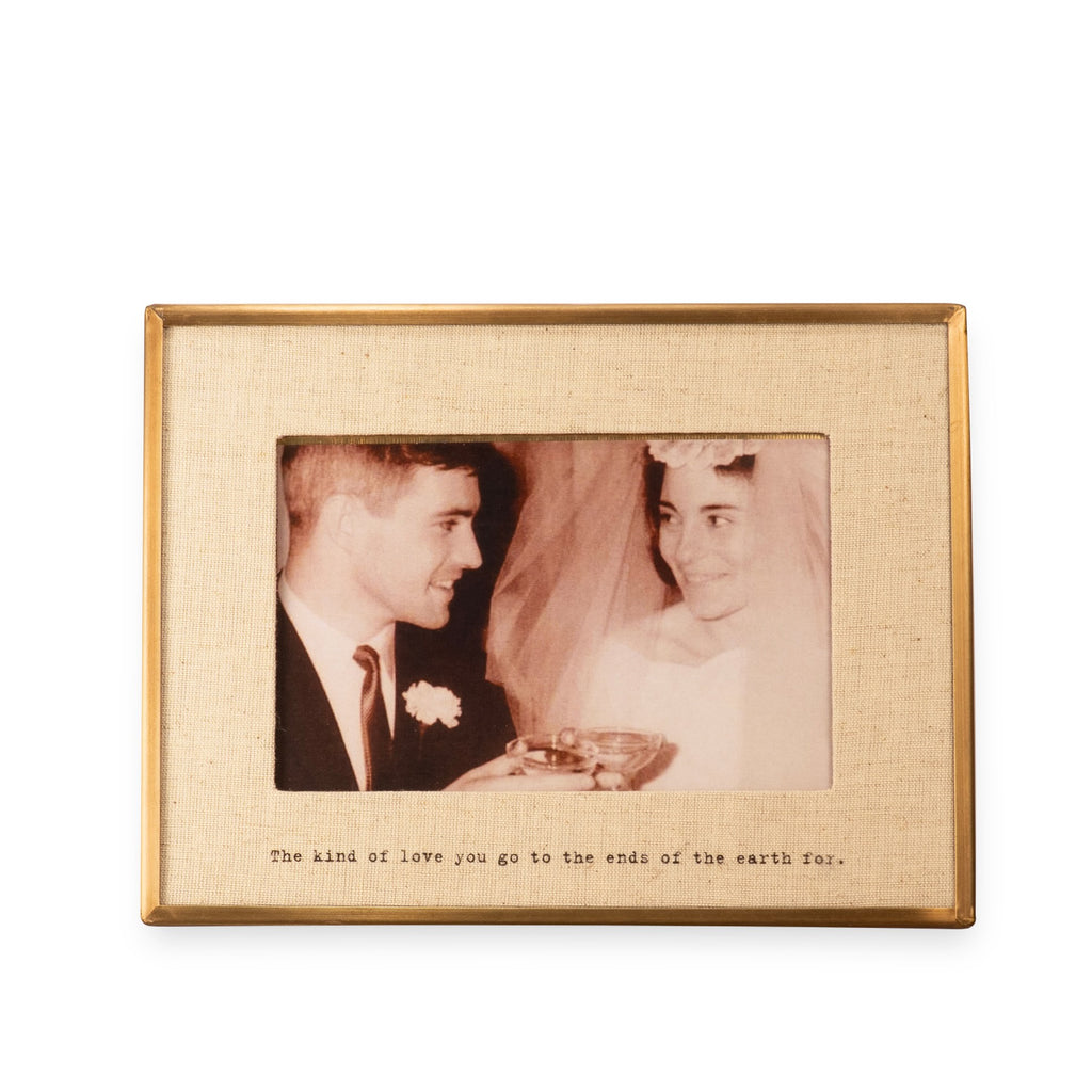 The Kind Of Love Brass Linen Frame