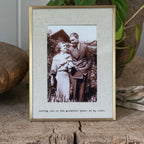 Loving You Brass Linen Frame