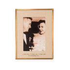 I Met You Brass Linen Frame