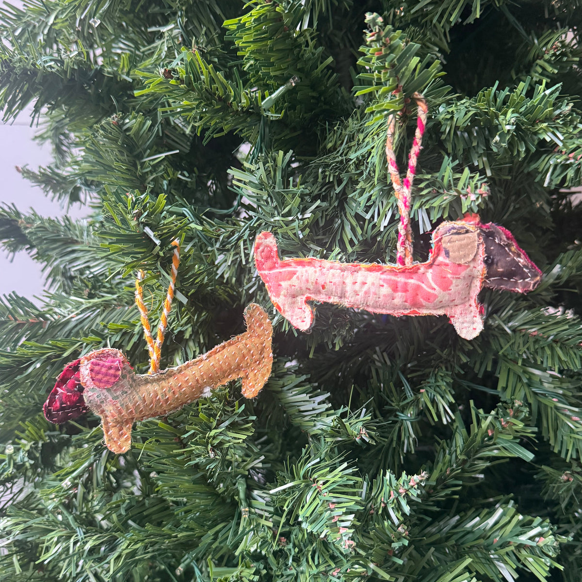 Kantha Dog Ornament