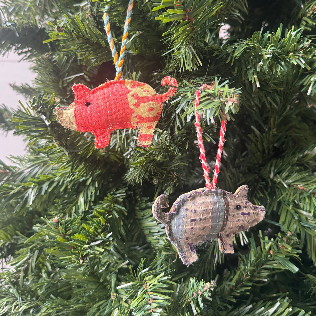 Kantha Pig Ornament