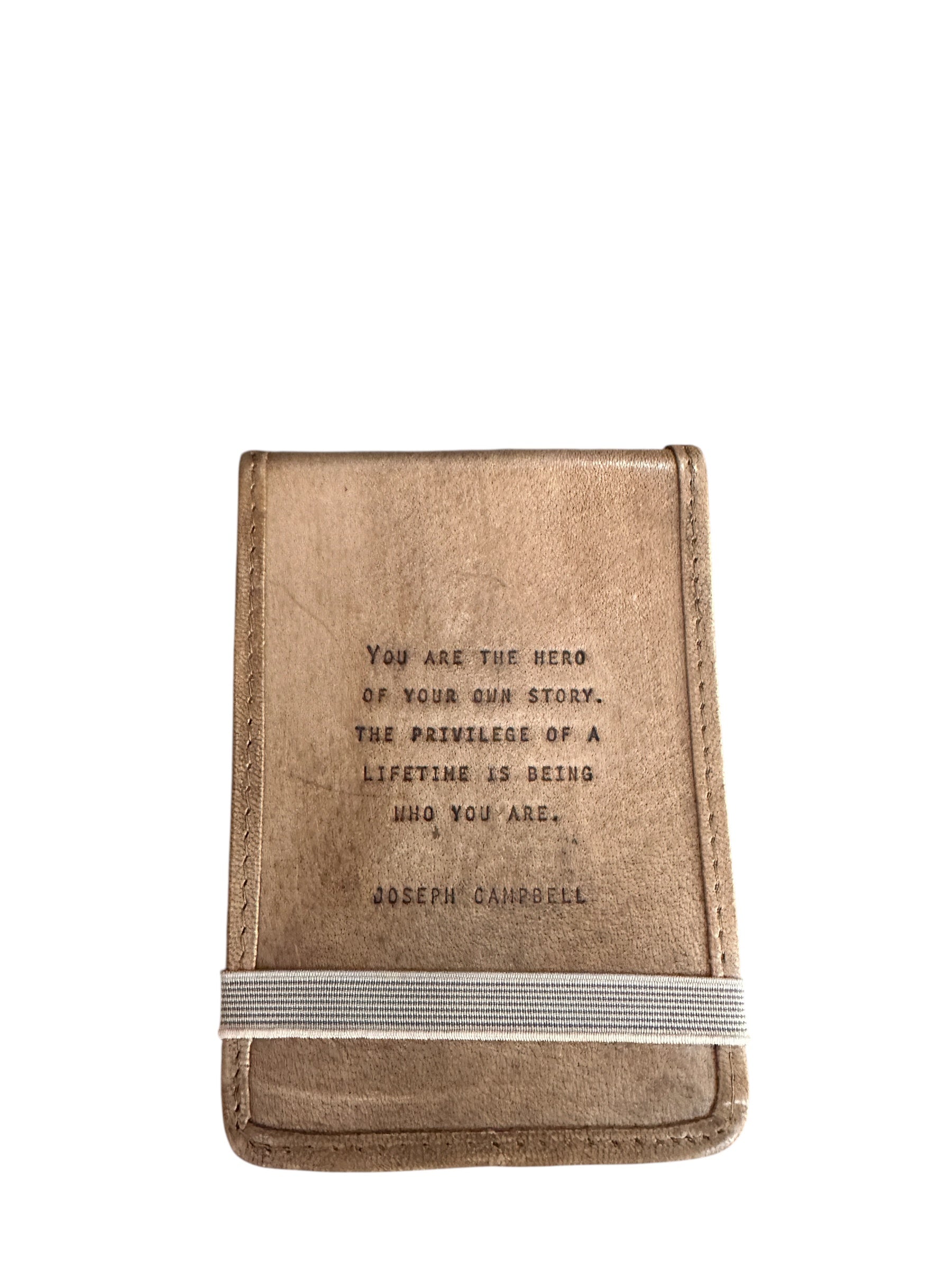 You Are The Hero Mini Leather Journal - Maple