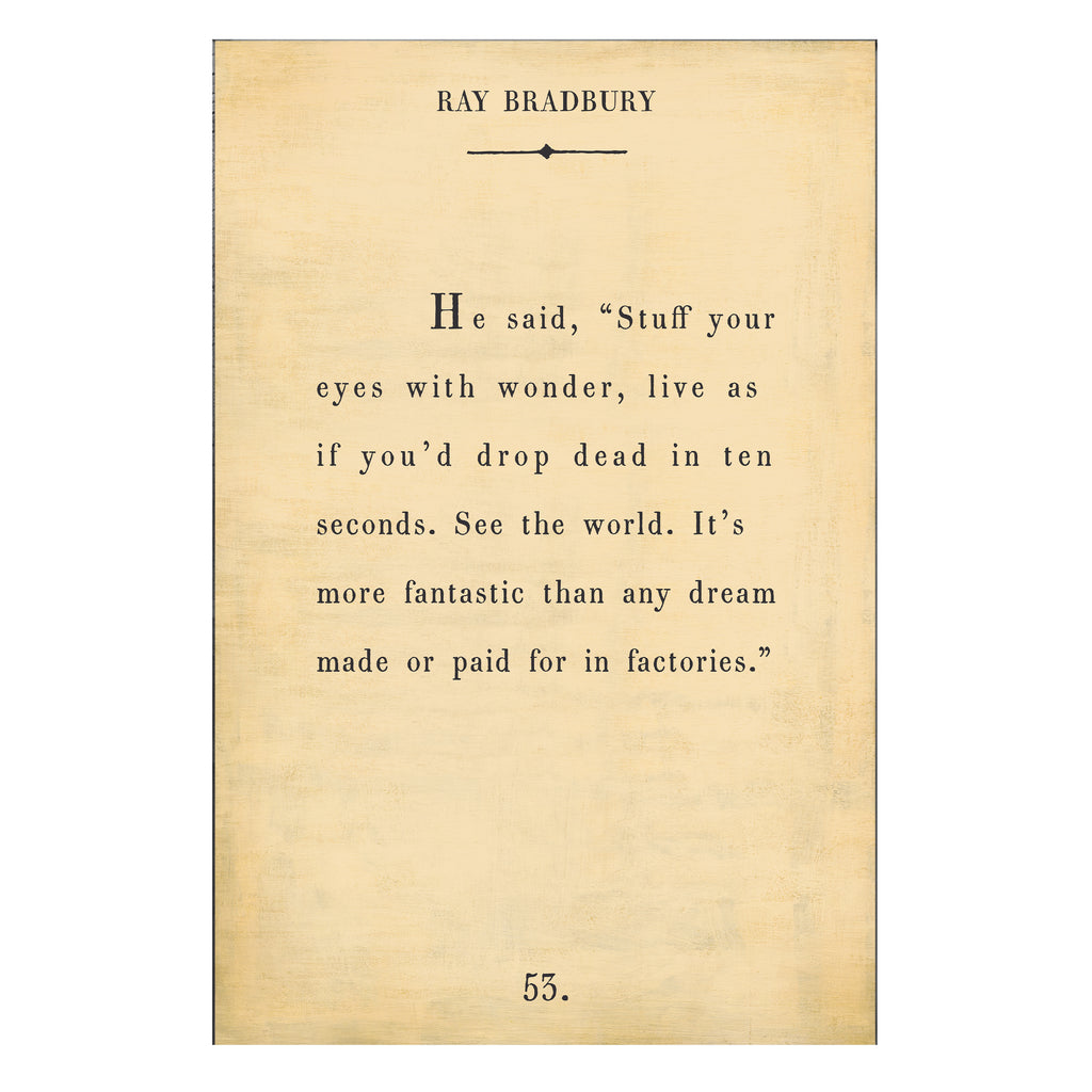 Ray Bradbury Art Print - Gallery Wrap