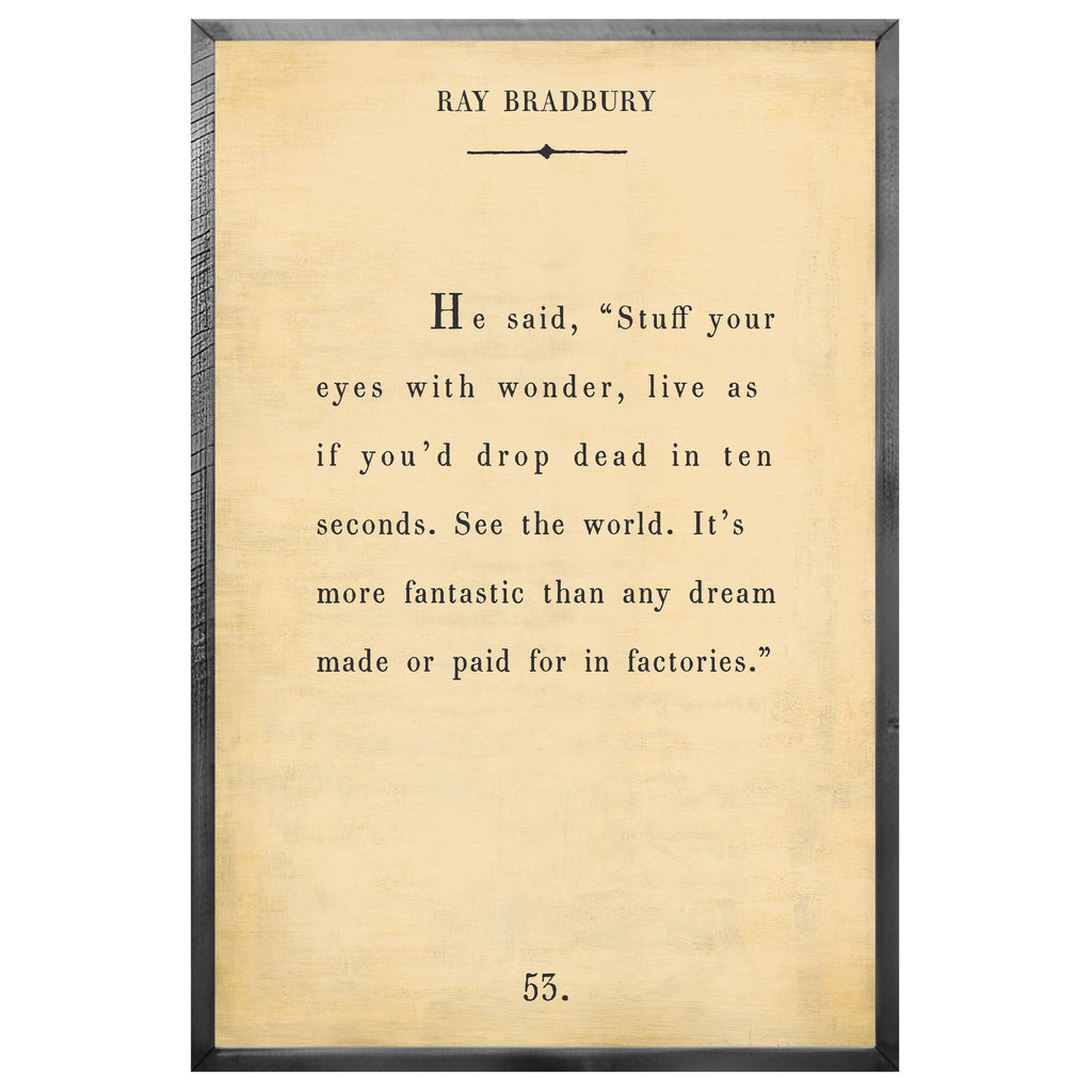 Ray Bradbury Art Print - Grey Wood