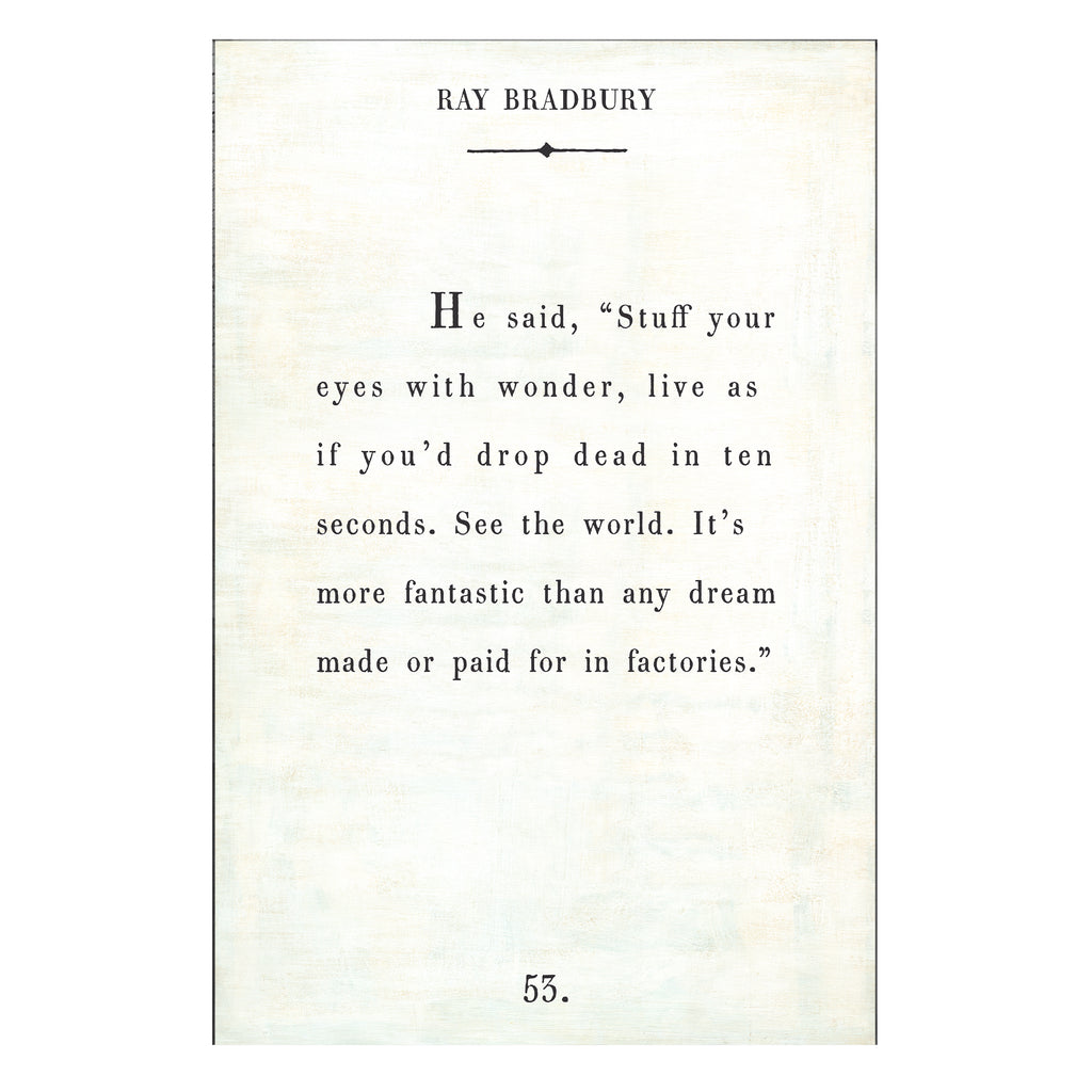 Ray Bradbury Art Print - Gallery Wrap