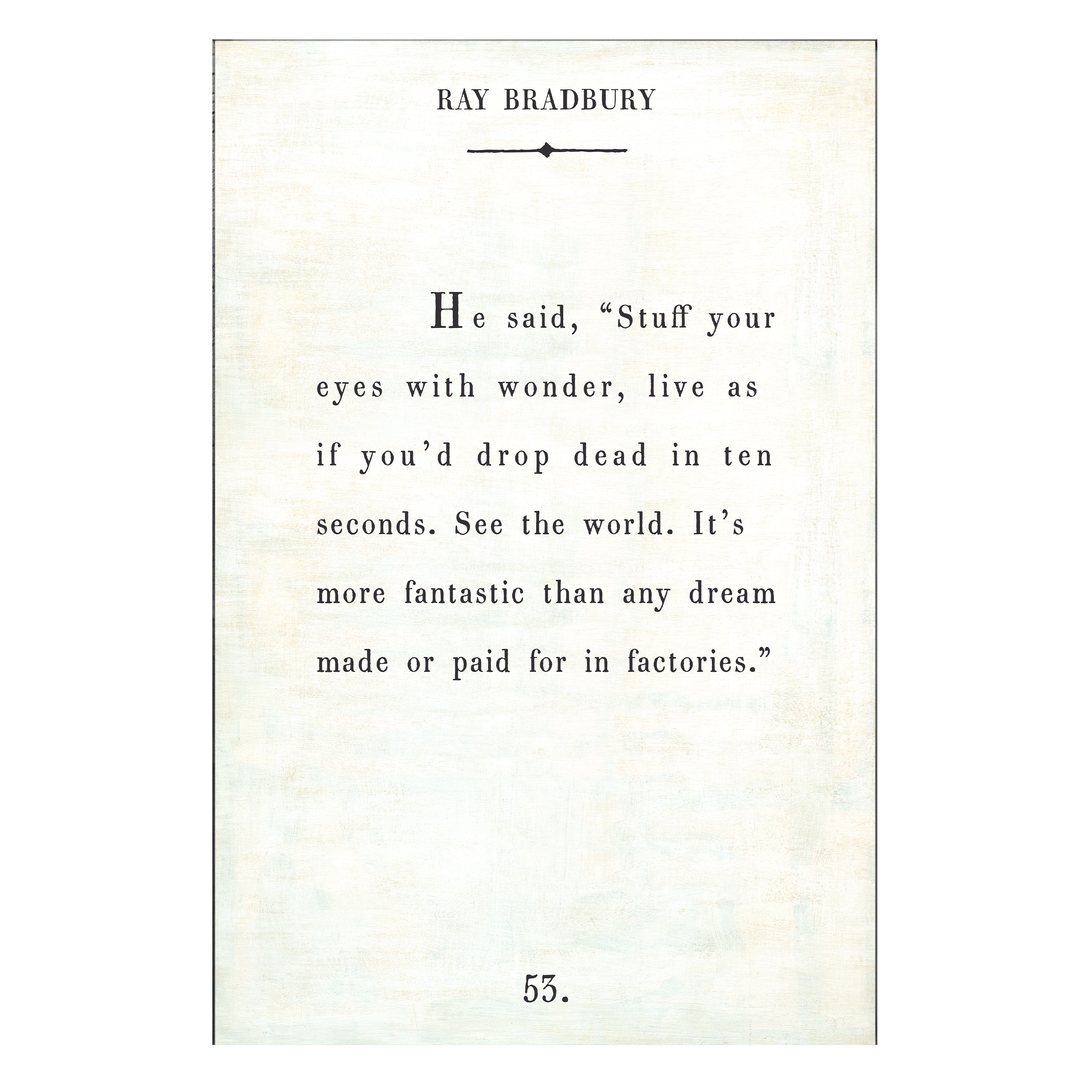 Ray Bradbury - Book Collection - Art Print (Gallery)