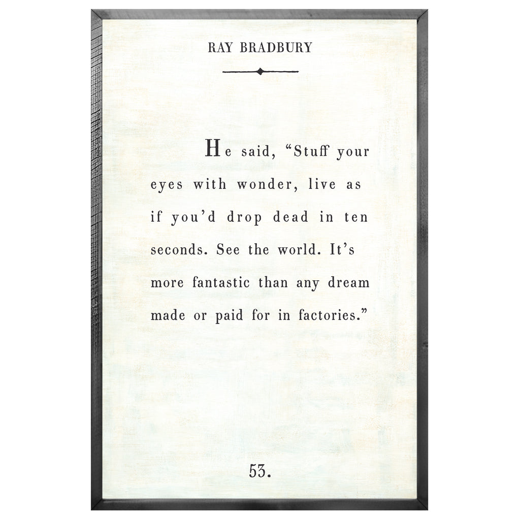 Ray Bradbury Art Print - Grey Wood