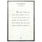 Ray Bradbury Art Print - Grey Wood