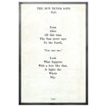 The Sun Never Says Art Print - Grey Wood