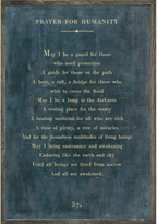 Prayer For Humanity Art Print - Grey Wood