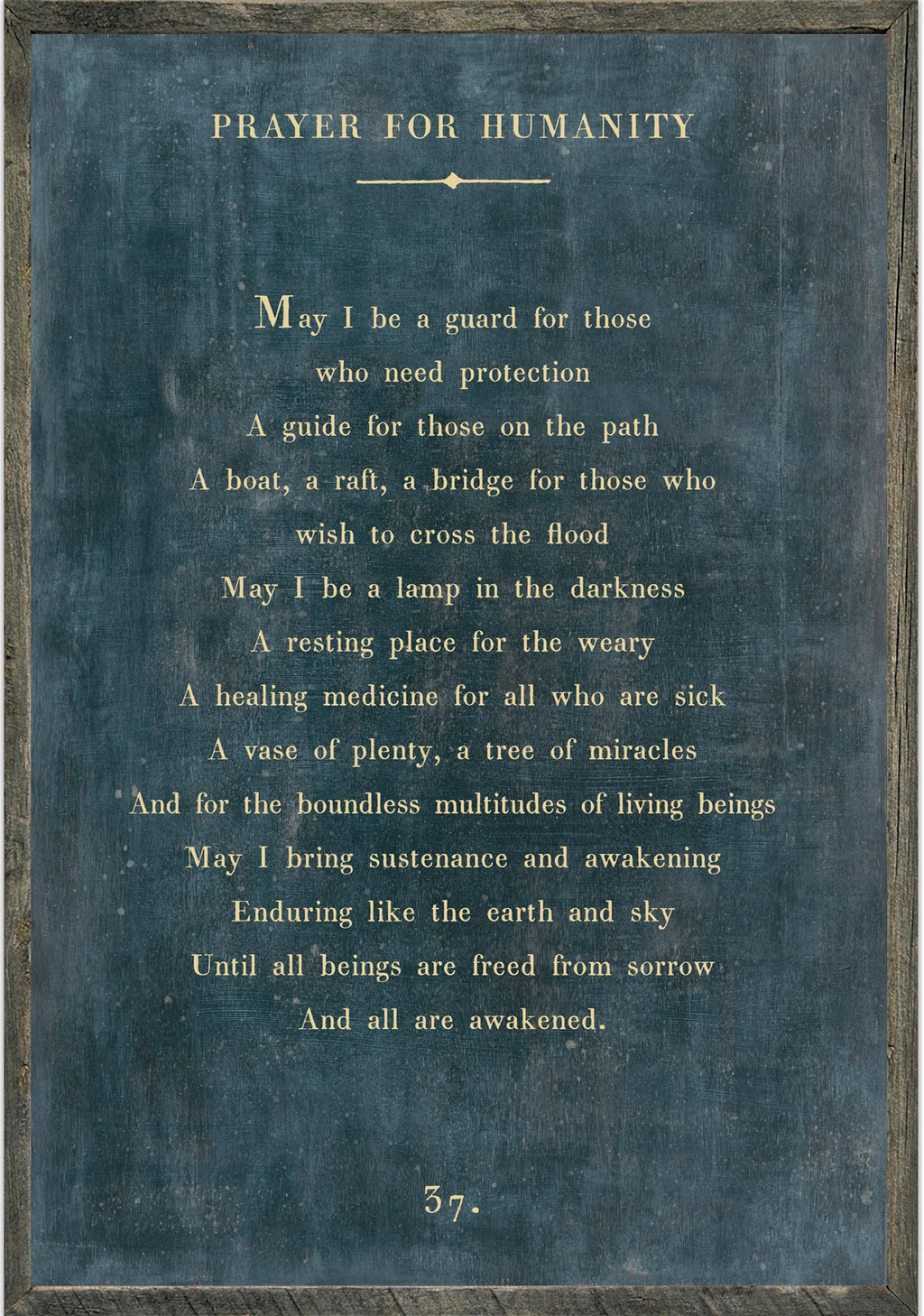 Prayer For Humanity Art Print - Poetry Collection
