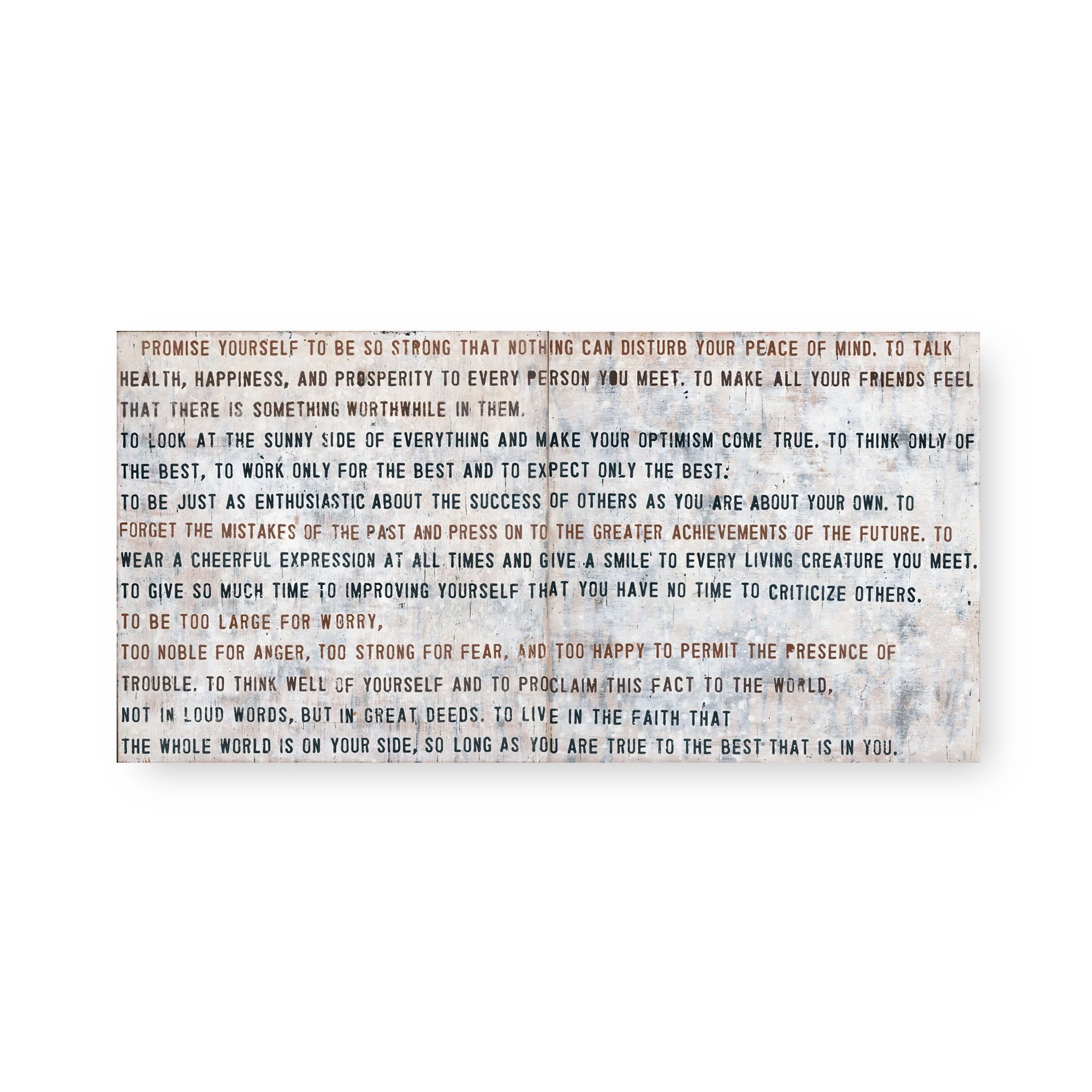 Promise Yourself By Christian D. Larson - Art Tile Collection