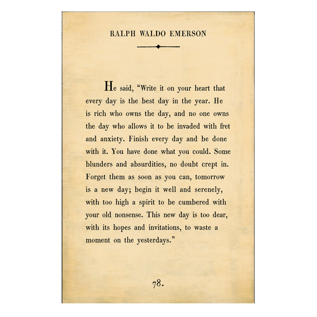 Ralph Waldo Emerson Art Print - Book Collection