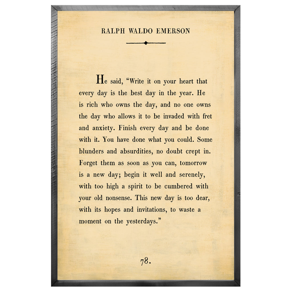 Ralph Waldo Emerson Art Print - Book Collection