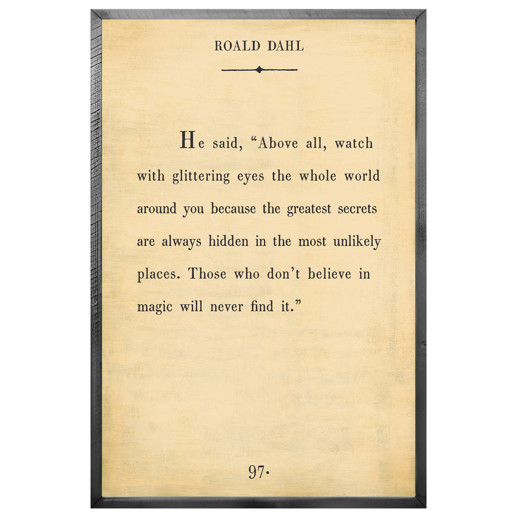 Roald Dahl Art Print - Book Collection