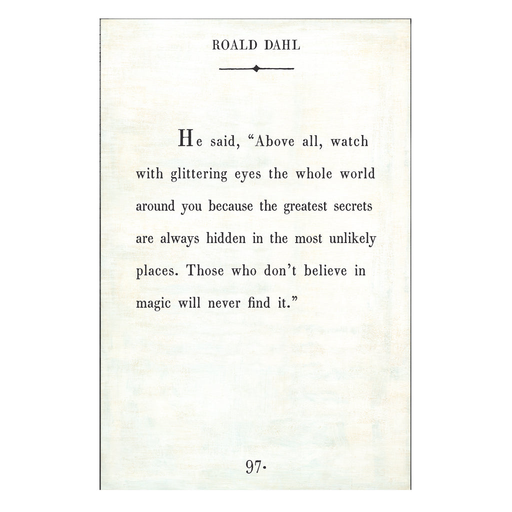 Roald Dahl Art Print - Book Collection