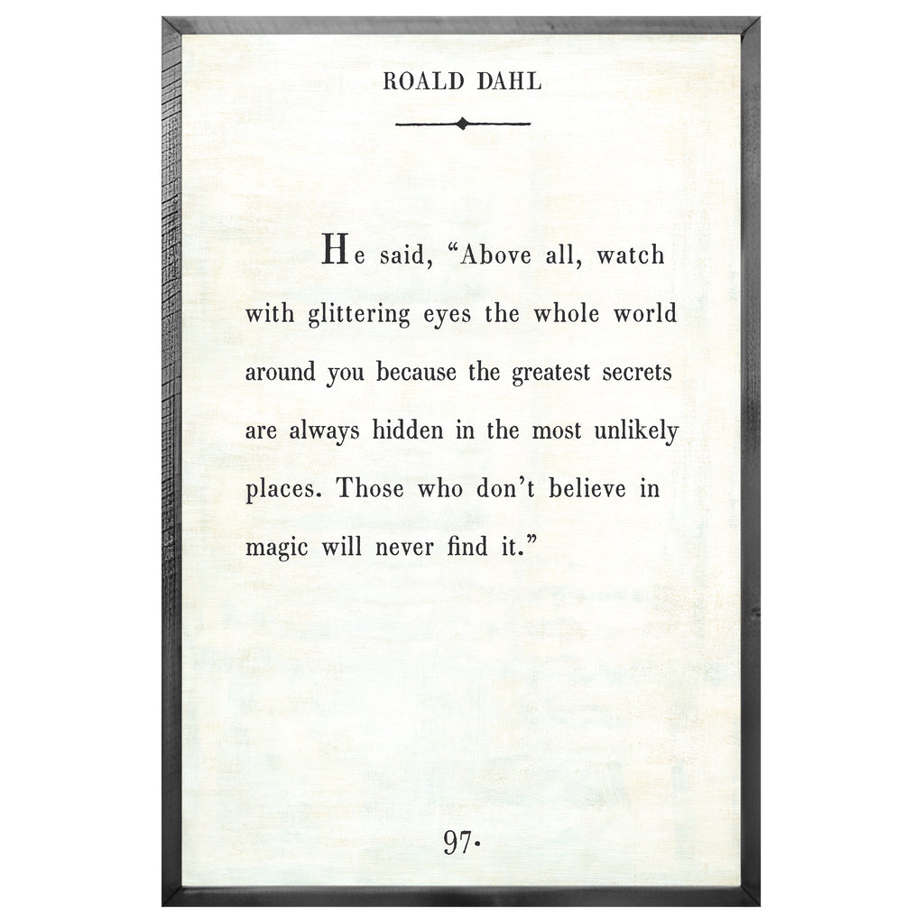 Roald Dahl Art Print - Book Collection
