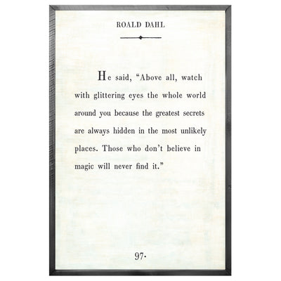 Roald Dahl Art Print - Book Collection
