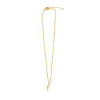 ***Pave Single Bar Necklace - Gold Plated Gold Plated 16" + 2" extender