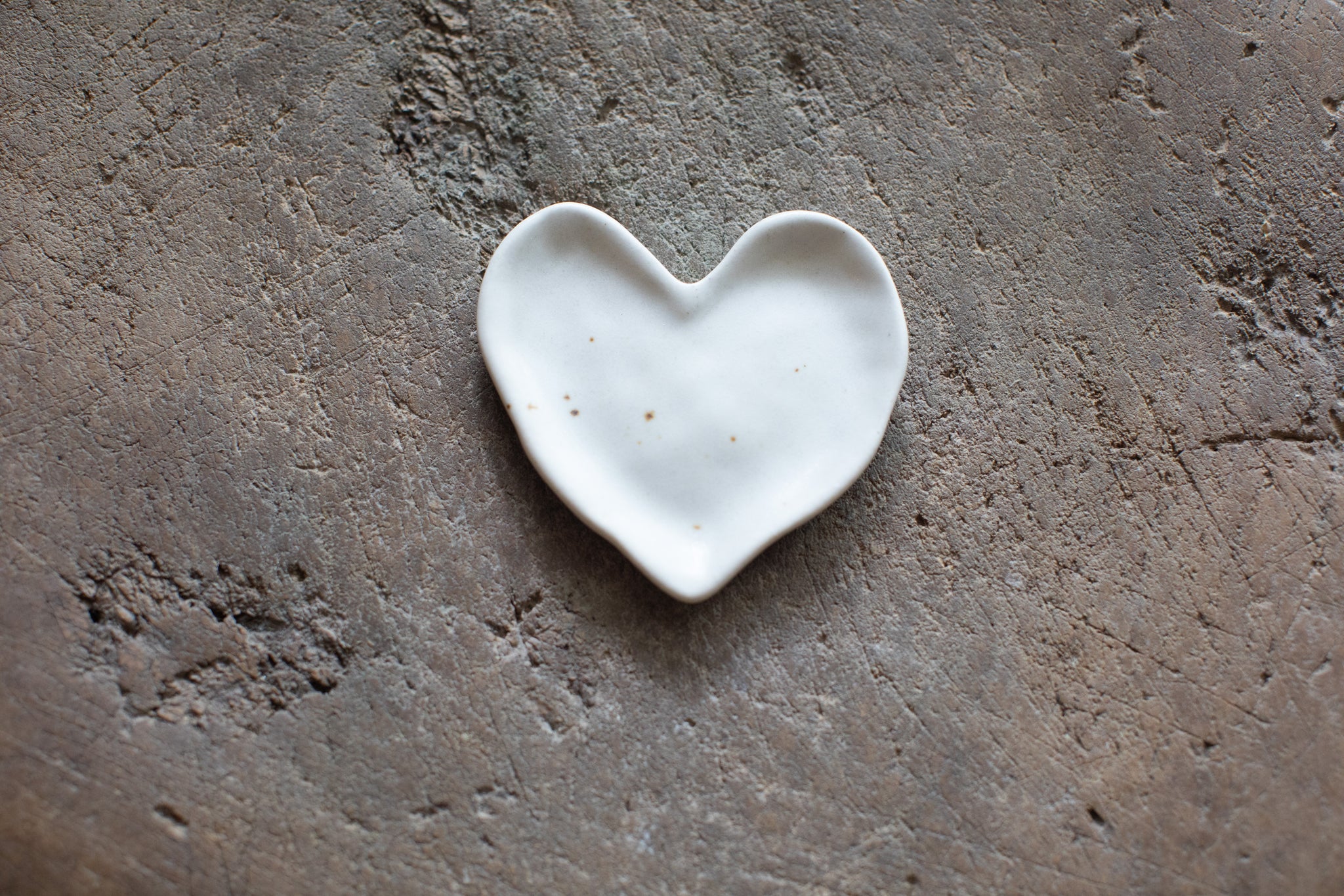Heart Speckled Ceramic Dish