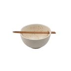 Ribbed Ceramic Speckled Ramen Bowl
