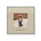 "To The Moon & Back" Zinc Linen Frame 3.5”x3.5"