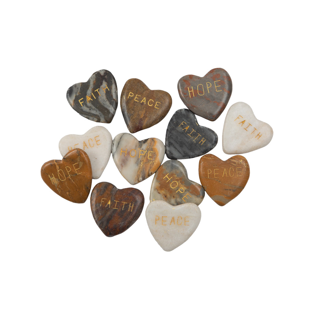 Pocket Riverstone Hearts- Assorted Single