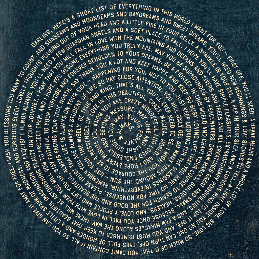 Darling, Here's A Short List Art Print - Cream Font