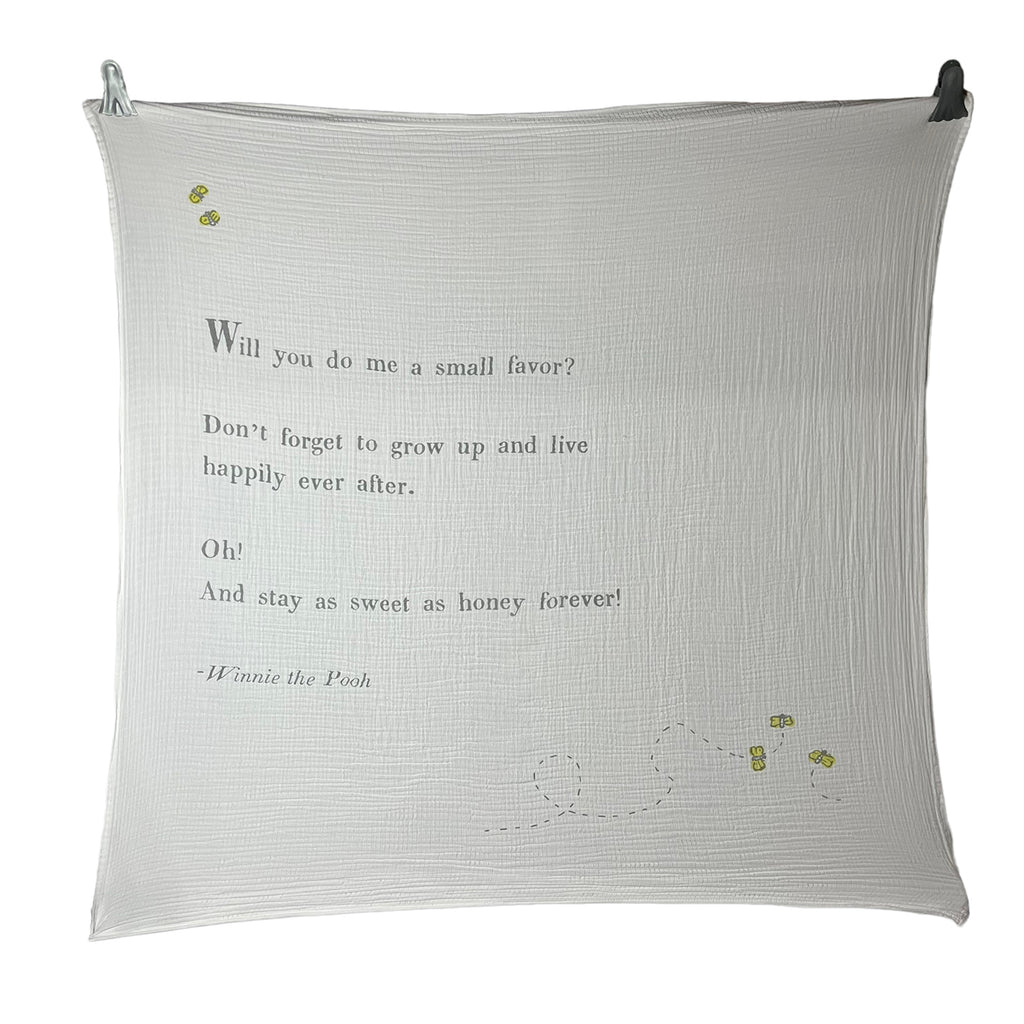 Will You Do Me A Small Favor? (Winnie the Pooh) Swaddle Blanket 47" x 47"
