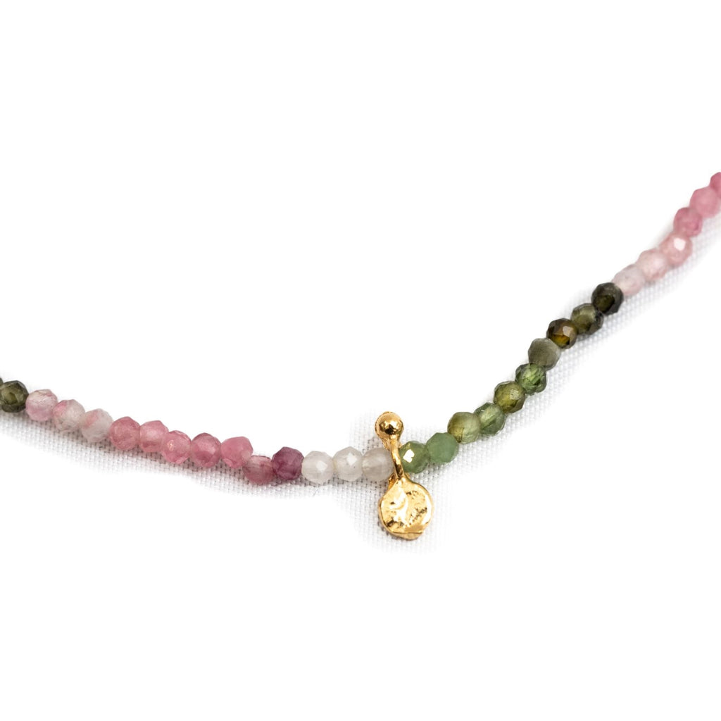 Faceted Tourmaline Bead Adjustable Bracelet
