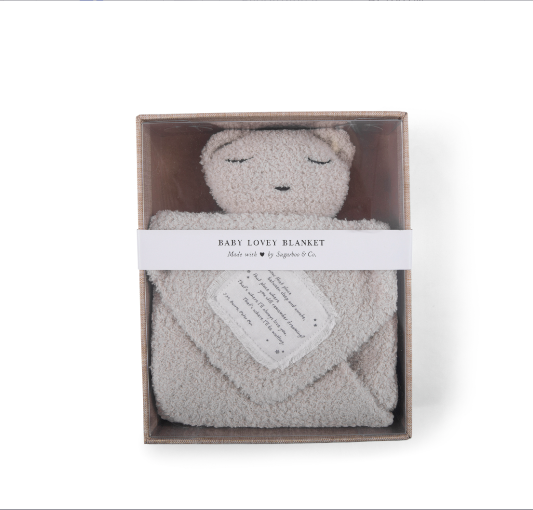"You know that place between sleep and awake" (Peter Pan) Bear Baby Lovey Blanket