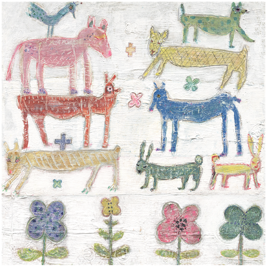 Stacked Animals Art Print