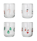 Drinking Glass w/ Holiday Icon