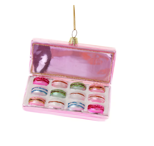 Box of Macarons Ornament - assorted colors