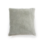 ***Elephant Velvet Pillow With Poms - 22" x 22"