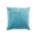 Indigo Velvet Pillow With Poms - 22"x22