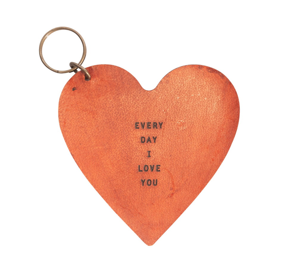 Leather Heart Keychain