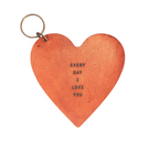 Leather Heart Keychain