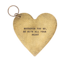 Leather Heart Keychain