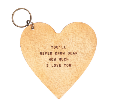Leather Heart Keychain
