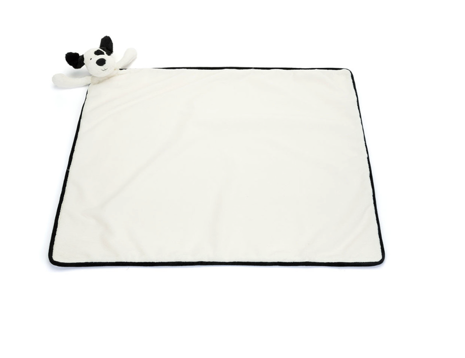 Bashful Black & Cream Puppy Blankie