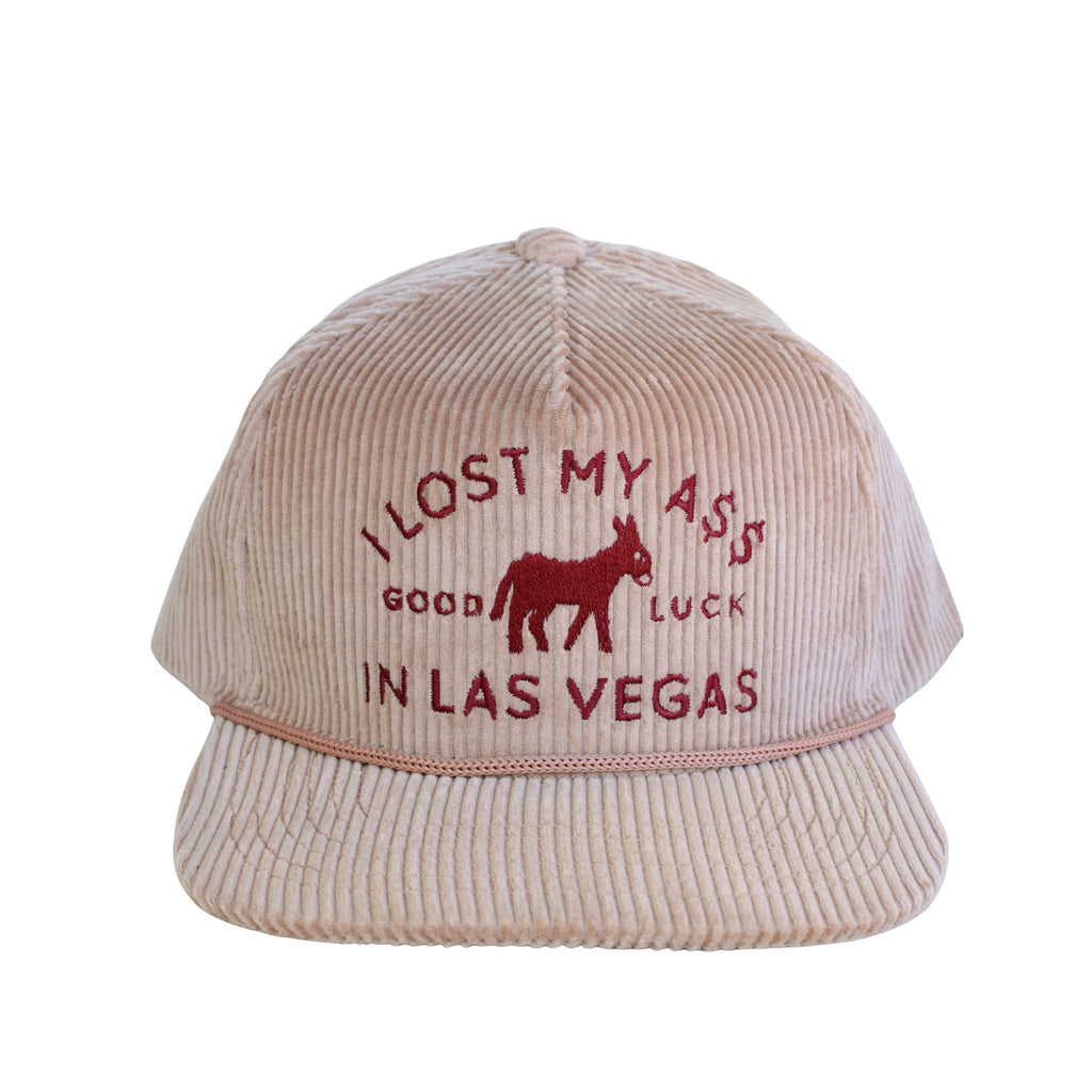 I Lost My A$$ Corduroy Trucker Hat- Blush