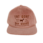 Fat Goat Corduroy Trucker Hat- Pink
