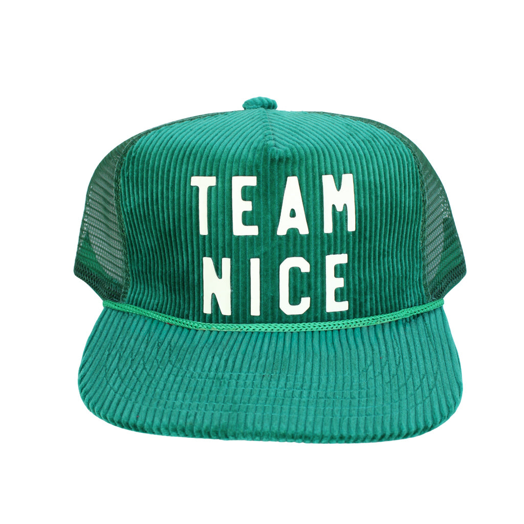 "Team Nice" Corduroy Trucker Hat