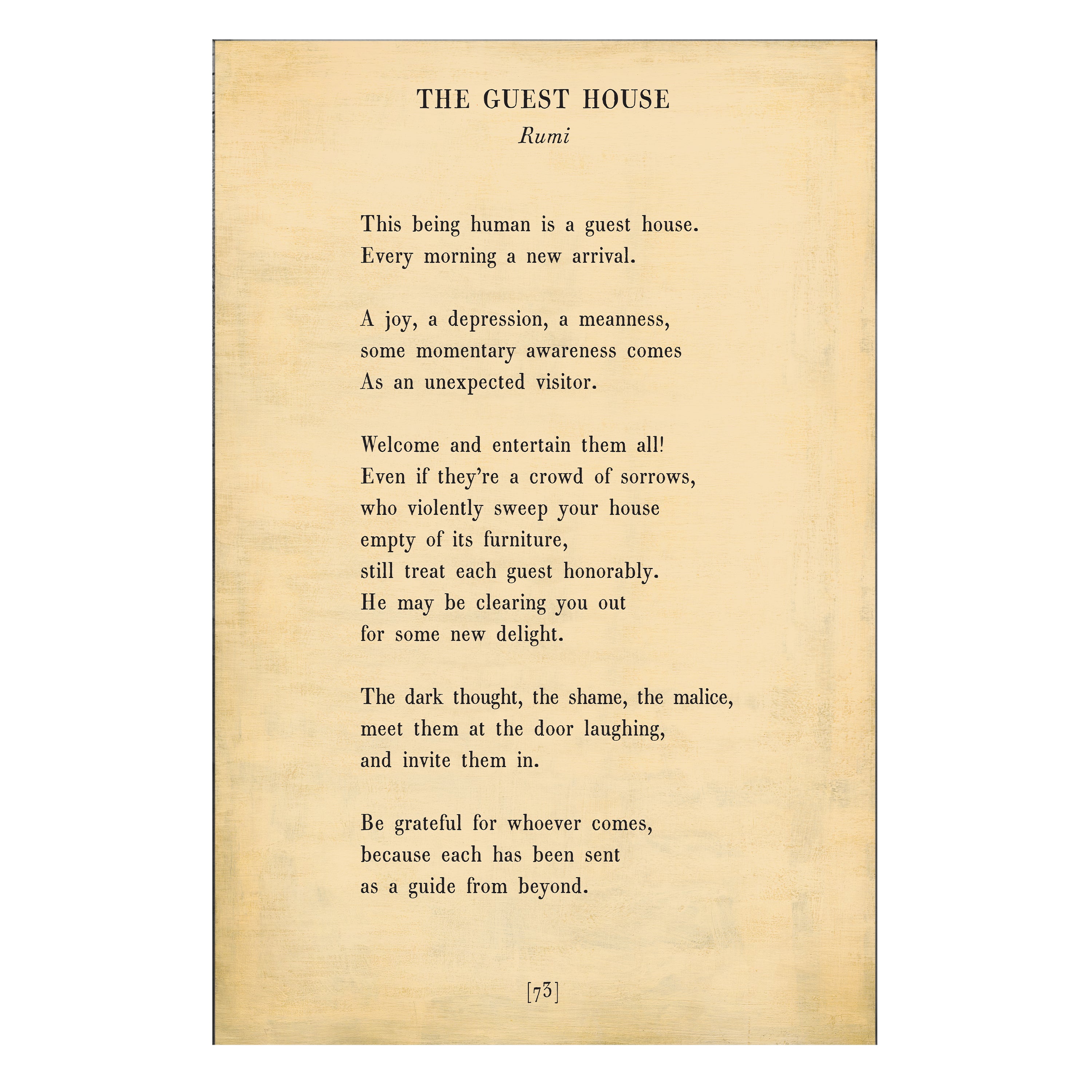 The Guest House - Poetry Collection